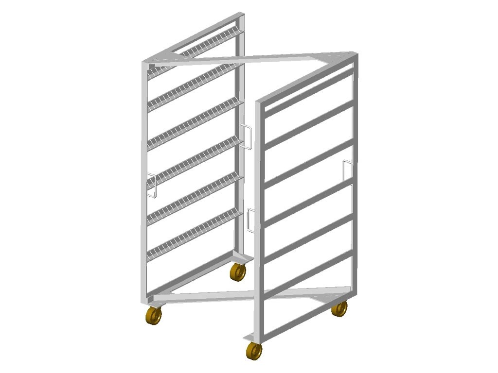 Imagem do produto Carrinho transportador de aço inox 304 tipo N para Estufas