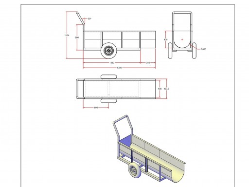 Imagem do produto Carrinho para suíno machucado