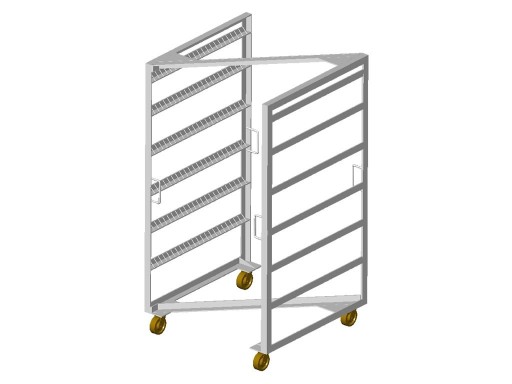 Imagem do produto Carrinho transportador de aço inox 304 tipo N para Estufas